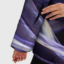 Куртка зимняя женская Фиолетовые прозрачные полосы, цвет: 3D-красный — фото 2