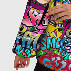 Куртка зимняя женская Graffiti funny, цвет: 3D-светло-серый — фото 2