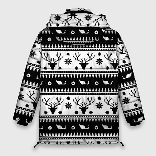 Женская зимняя куртка Новогодний свитер с оленями / 3D-Светло-серый – фото 2