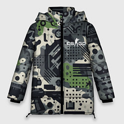 Куртка зимняя женская Counter Strike go - pattern, цвет: 3D-светло-серый