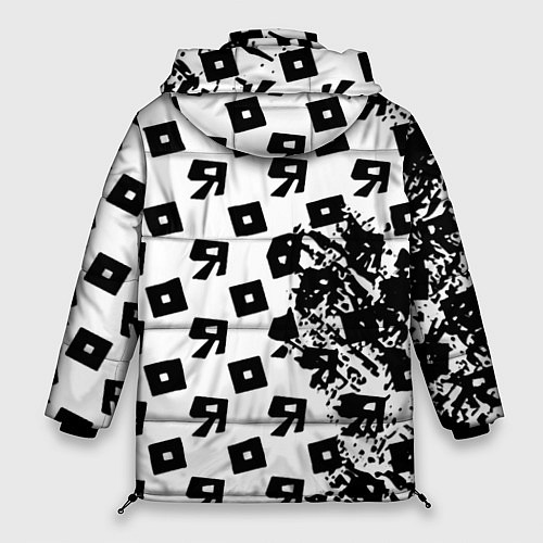 Женская зимняя куртка Roblox pattern game black / 3D-Светло-серый – фото 2
