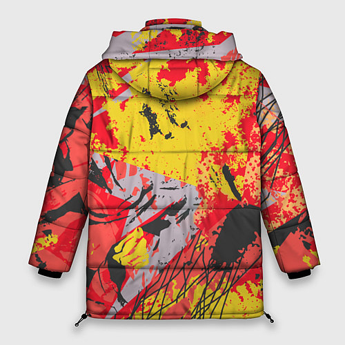 Женская зимняя куртка Abstractionism pattern / 3D-Красный – фото 2