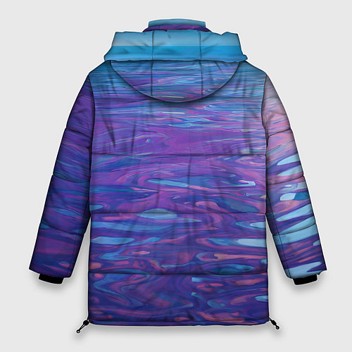 Женская зимняя куртка Абстрактная вода живописная / 3D-Светло-серый – фото 2