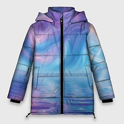 Куртка зимняя женская Абстрактное небо и водная гладь, цвет: 3D-светло-серый