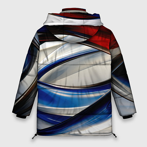 Женская зимняя куртка Изогнутая абстракция / 3D-Черный – фото 2
