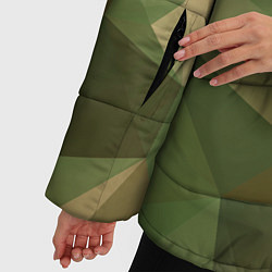 Куртка зимняя женская Камуфляжный геометрический паттерн, цвет: 3D-черный — фото 2