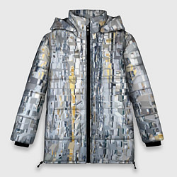 Куртка зимняя женская Серебряные блоки, цвет: 3D-светло-серый