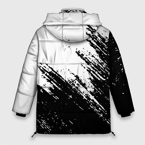 Женская зимняя куртка Просто краски текстура / 3D-Светло-серый – фото 2