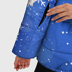 Куртка зимняя женская Снежный паттерн, цвет: 3D-светло-серый — фото 2