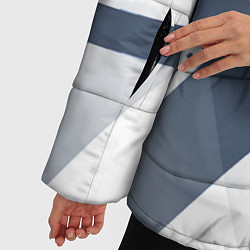 Куртка зимняя женская Абстрактный геометрический узор, цвет: 3D-черный — фото 2