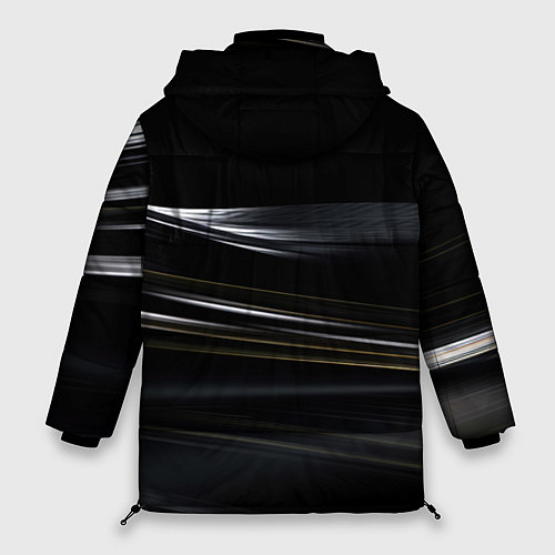 Женская зимняя куртка Black abstract background / 3D-Черный – фото 2