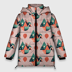 Женская зимняя куртка Абстракция, треугольник