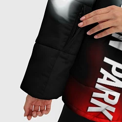 Куртка зимняя женская Linkin park flame, цвет: 3D-черный — фото 2