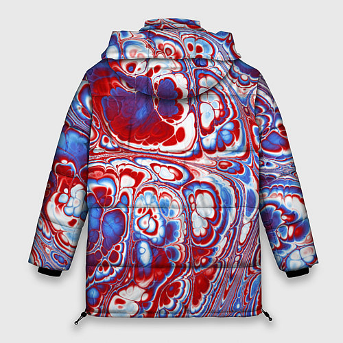 Женская зимняя куртка Абстрактный разноцветный паттерн / 3D-Черный – фото 2