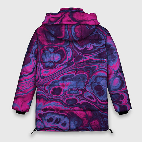 Женская зимняя куртка Абстрактный разноцветный узор / 3D-Черный – фото 2