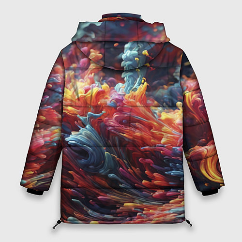 Женская зимняя куртка Многоцветный дым / 3D-Черный – фото 2