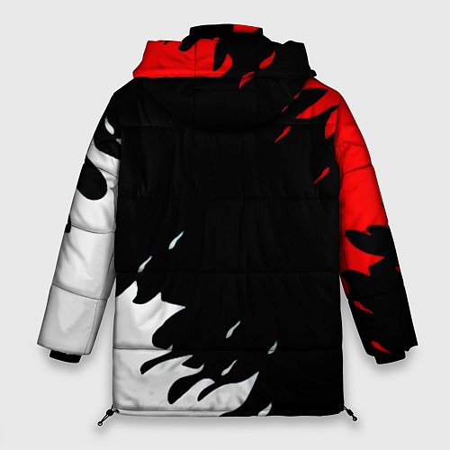 Женская зимняя куртка Half life текстура огонь / 3D-Черный – фото 2