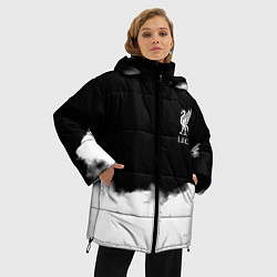 Куртка зимняя женская Liverpool текстура, цвет: 3D-черный — фото 2