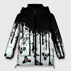 Куртка зимняя женская Destiny pattern game abstraction, цвет: 3D-черный