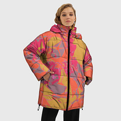 Куртка зимняя женская Цветной яркий камуфляж, цвет: 3D-черный — фото 2