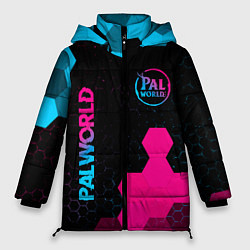 Куртка зимняя женская Palworld - neon gradient вертикально, цвет: 3D-черный