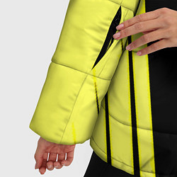 Куртка зимняя женская Borussia geometry yellow, цвет: 3D-черный — фото 2