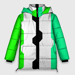 Женская зимняя куртка Техно линии зелёный
