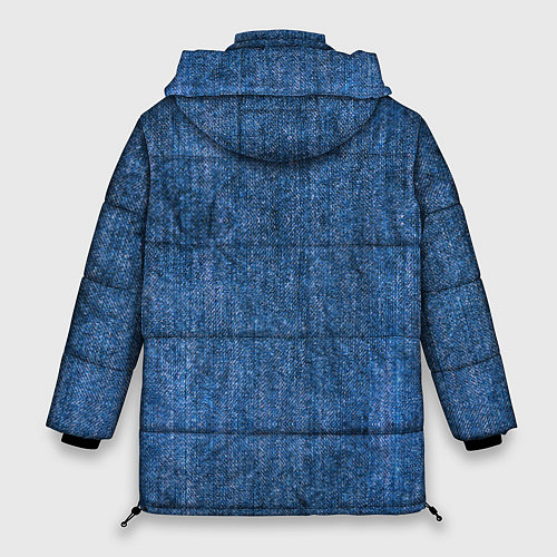 Женская зимняя куртка Синий Джинс / 3D-Черный – фото 2