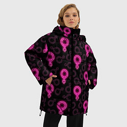 Куртка зимняя женская Женский знак венеры, цвет: 3D-светло-серый — фото 2