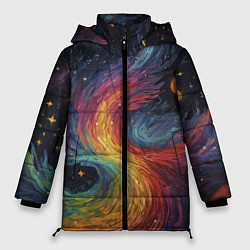 Женская зимняя куртка Звездный вихрь абстрактная живопись