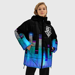 Куртка зимняя женская System of a Down эквалайзер, цвет: 3D-черный — фото 2
