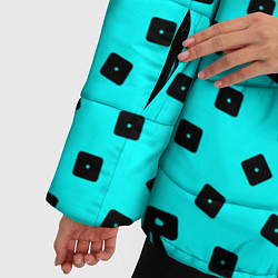 Куртка зимняя женская Roblox pattern logo mobile, цвет: 3D-светло-серый — фото 2
