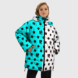 Куртка зимняя женская Roblox pattern logo mobile, цвет: 3D-красный — фото 2