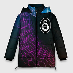 Куртка зимняя женская Galatasaray футбольная сетка, цвет: 3D-черный