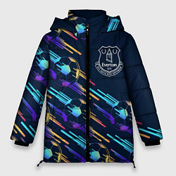 Куртка зимняя женская Everton градиентные мячи, цвет: 3D-черный