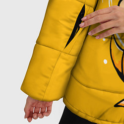 Куртка зимняя женская Псидак желтая утка покемон, цвет: 3D-черный — фото 2