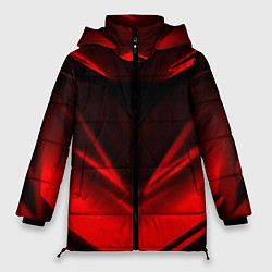 Куртка зимняя женская Geometry stripes line, цвет: 3D-черный