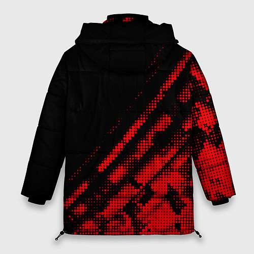 Женская зимняя куртка AC Milan sport grunge / 3D-Красный – фото 2
