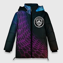 Куртка зимняя женская Manchester City футбольная сетка, цвет: 3D-черный