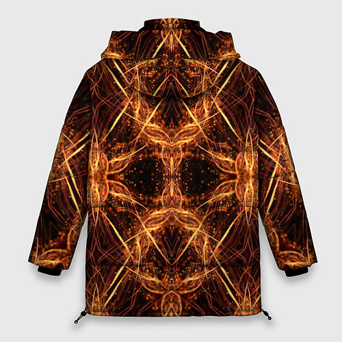 Женская зимняя куртка Светящийся абстрактный пришелец / 3D-Черный – фото 2