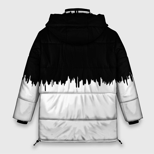 Женская зимняя куртка Juventus белый огонь текстура / 3D-Черный – фото 2