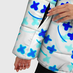 Куртка зимняя женская Marshmello pattern neon, цвет: 3D-светло-серый — фото 2