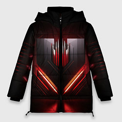 Женская зимняя куртка Красная и черная кибернетика