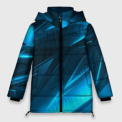 Куртка зимняя женская Geometry stripes neon color, цвет: 3D-красный