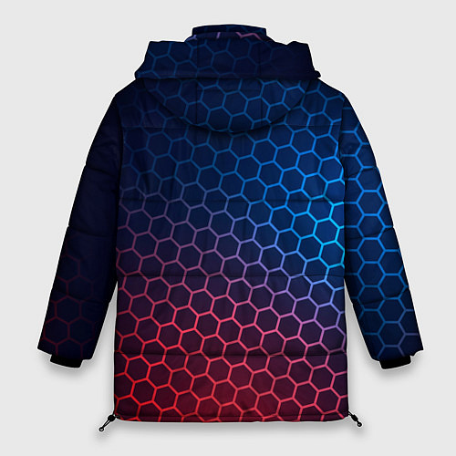 Женская зимняя куртка FNAF неоновые соты / 3D-Черный – фото 2