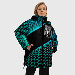Куртка зимняя женская Lyon football net, цвет: 3D-черный — фото 2