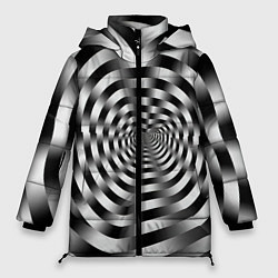 Женская зимняя куртка Оптическая иллюзия спиральное заклинание