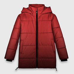 Куртка зимняя женская Градиент клубнично-чёрный, цвет: 3D-красный