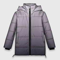 Куртка зимняя женская Бледный серо-пурпурный градиент, цвет: 3D-черный
