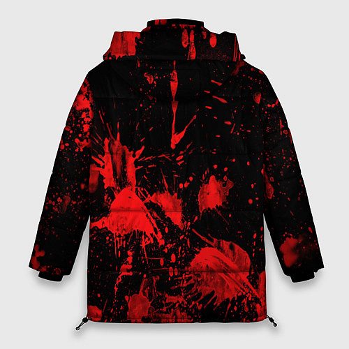 Женская зимняя куртка Брызги крови паттерн / 3D-Черный – фото 2